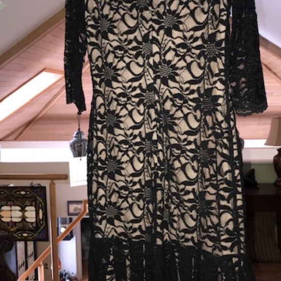 Calvin Klein Black lace cocktail dress - Picture 2 of 4